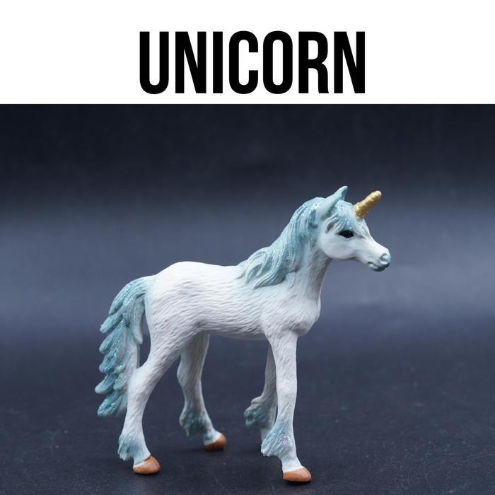 KORI Unicorn Kuda Ekacula Pegasus Qilin Re'em Indrik Cornus Mainan Figure Binatang Miniature Hewan A