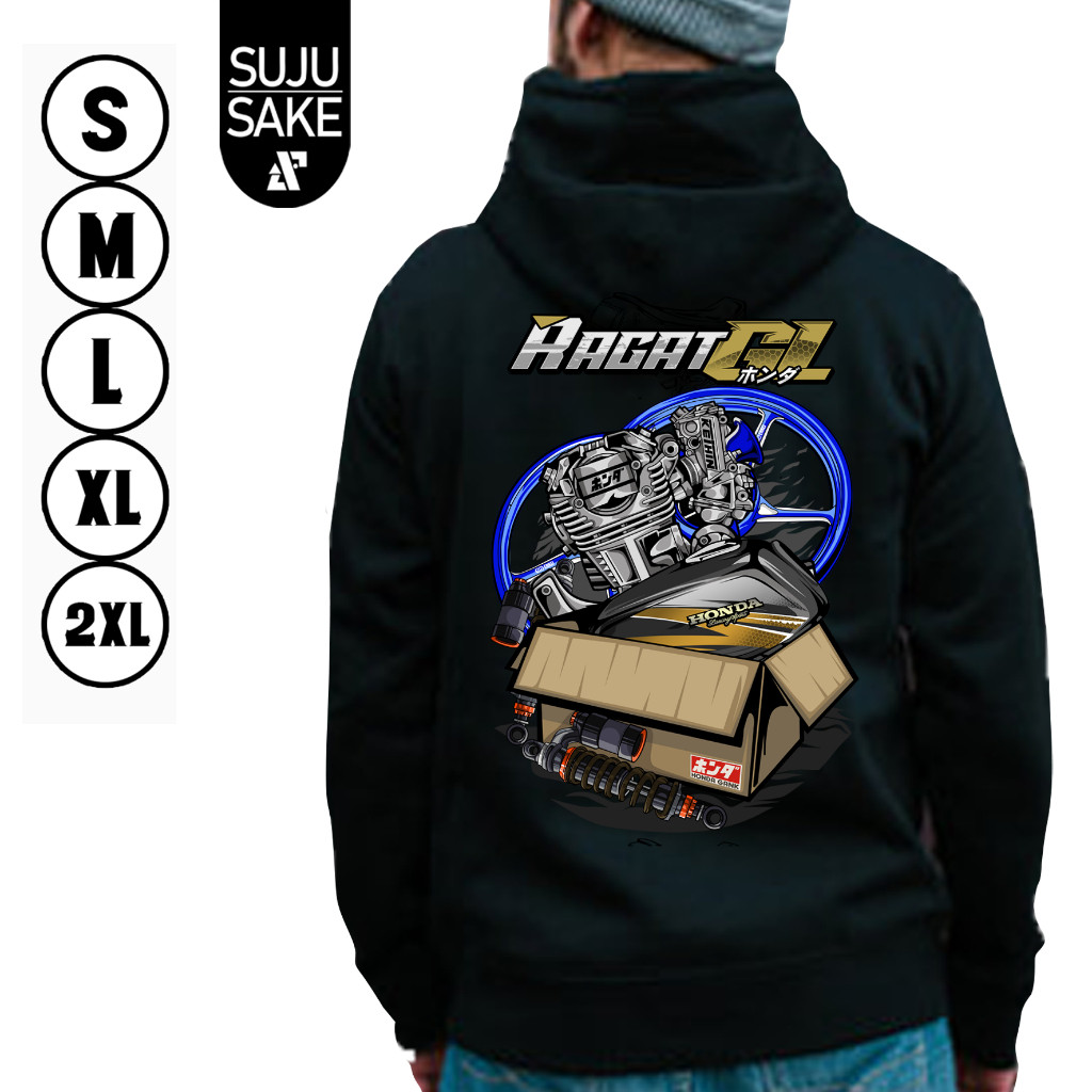 Jaket Hodie Hoodie Hodi Hode Hudi Hodie Jemper Sweater Komunitas Motor Club Honda Motor Mesin Ragat 