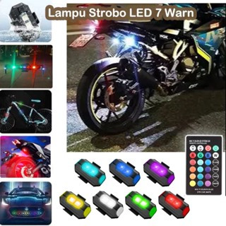 Motor lampu lampu kolong kedip strobo LED 7 warna pengaman lampu keamanan lampu strobo tanpa kabel r