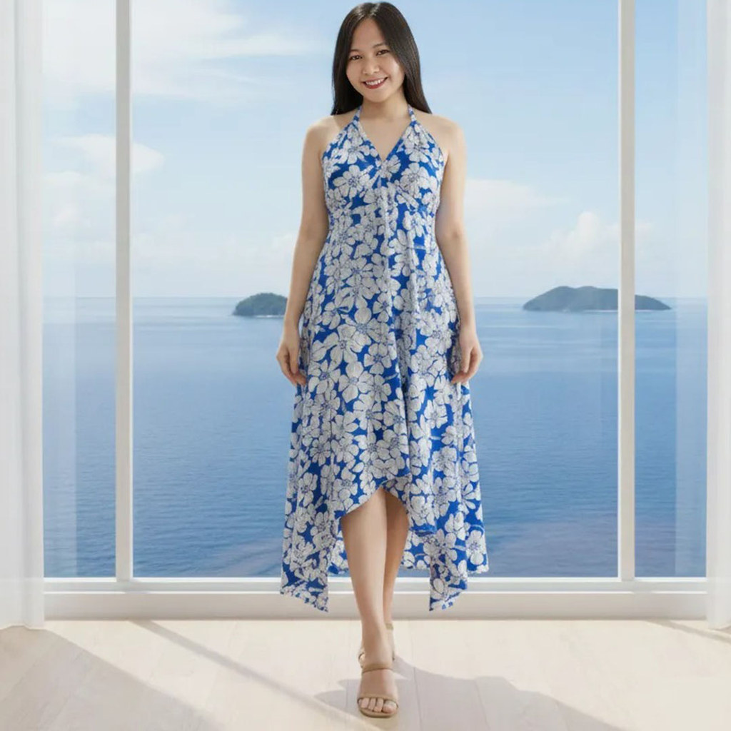 Dress pantai piramid bali wanita daster casual