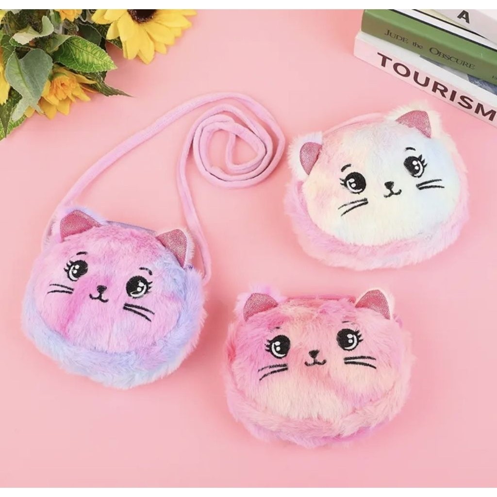 Tas Slempang Selempang Anak Perempuan Model Kucing Tas Lebaran Anak