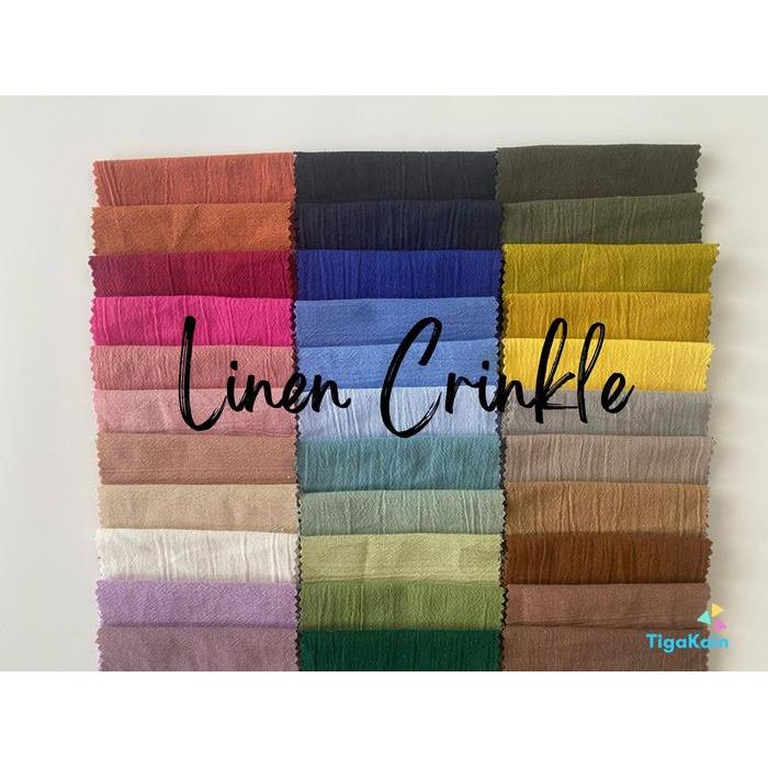 1 Meter Kain Linen Crinkle / Linen Crincle - SAGE