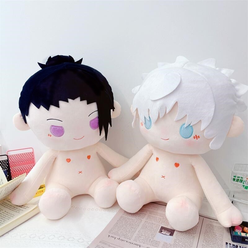 Cute 40cm Gojo Satoru Geto Suguru Sitting Posture Anime Cartoon Throw Pillow Collect Gift Cotton Dol