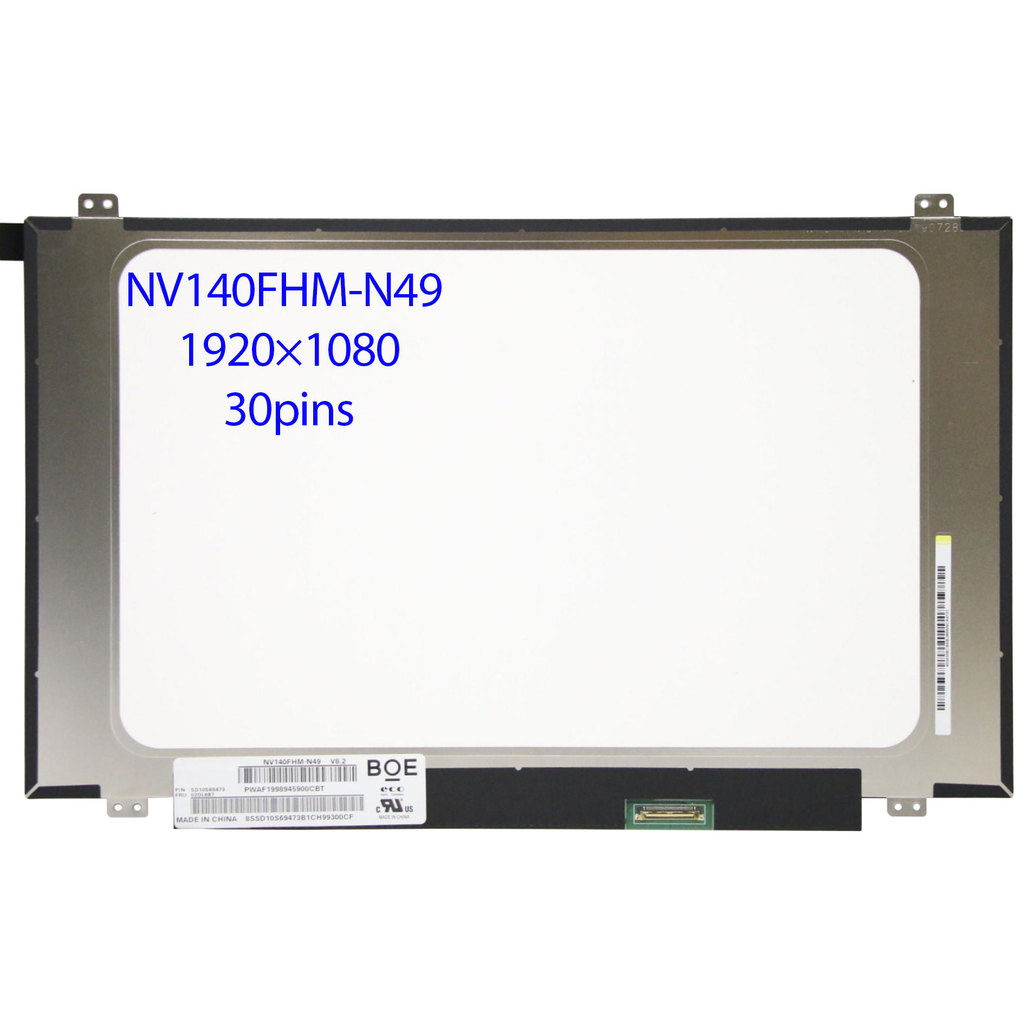 14.0”Inch IPS Laptop LCD Screen NV140FHM-N49 fit B140HAN04.2 NV140FHM-N62 TV140FHM-NHO N140HCA-EAC F