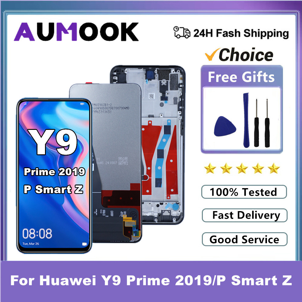 6.59" IPS LCD For Huawei Y9 Prime 2019 LCD STK-L21 L22 LX3 splay Tou Screen Assembly for Huawei P Sm