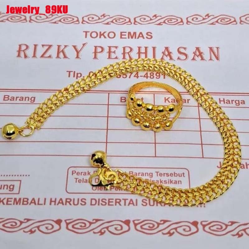 Gelang Tikar Lapis Emas 3gram Free Cincin Ada Surat Toko Perhiasan