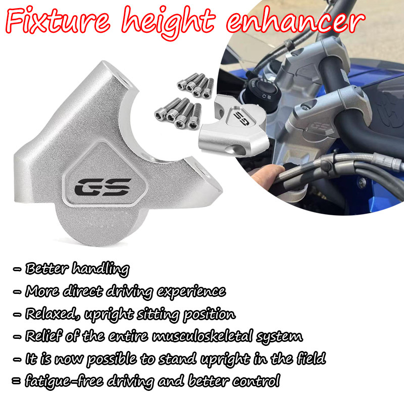 Motorcycle Handlebar Riser 32MM Drag Handle Bar Clamp Extend Adapter For GS ADV R1200GS Adventure AD