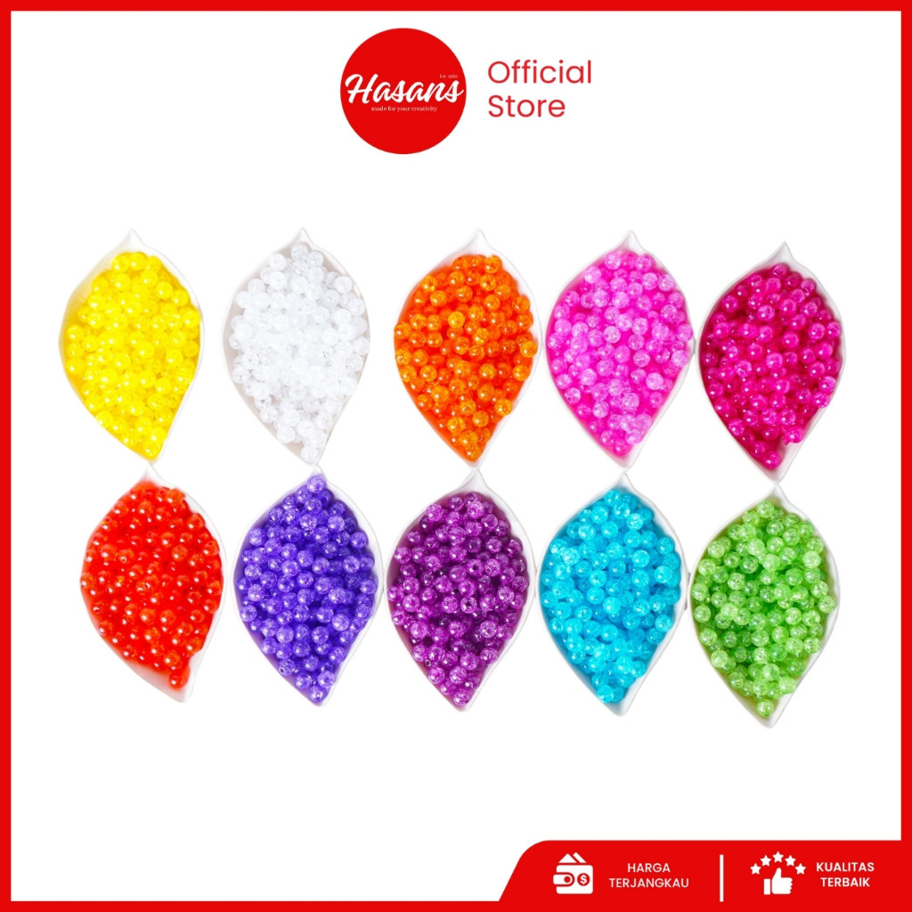 Hasans / Mote Peca / Manik Peca / Manik Bulat / Manik Peca Bulat / Mote Peca 8mm 10mm