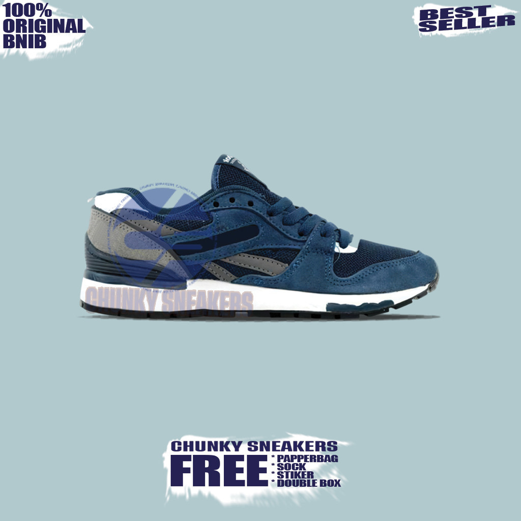 Sepatu Sneakers Reebok Classic GL 6000 Navy 100% Original BNIB Unisex