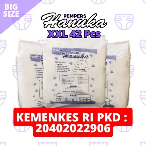 [Dxorashop] [SPECIAL XXL] BABY DIAPERS/PEMPERS HANUKA TIPE PANTS  ISI 42PCS