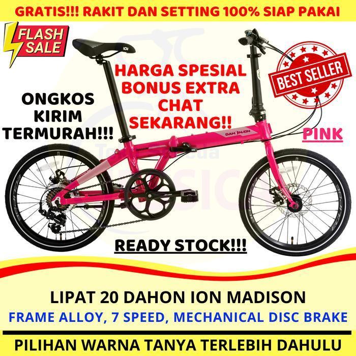 Sepeda Lipat 20 Dahon Ion Madison - PINK, Tidak Dirakit