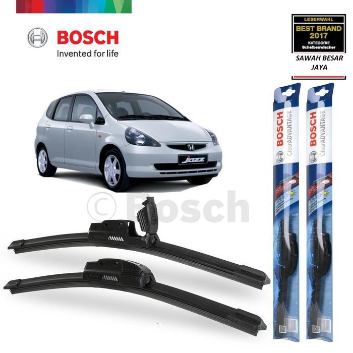 Wiper Blade Frameless Bosch Clear Advantage - Karet Pembersih Kaca Mobil Depan Honda Jazz GD3 IDSI V