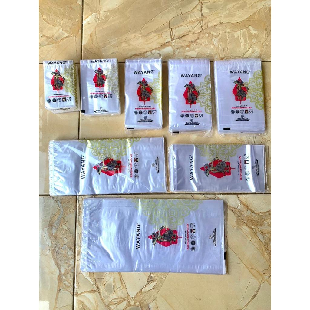 PLASTIK PP WAYANG 30 Mic KECIL TANGGUNG BESAR / PP WAYANG / PLASTIK WAYANG / PP WAYANG UKURAN KECIL 