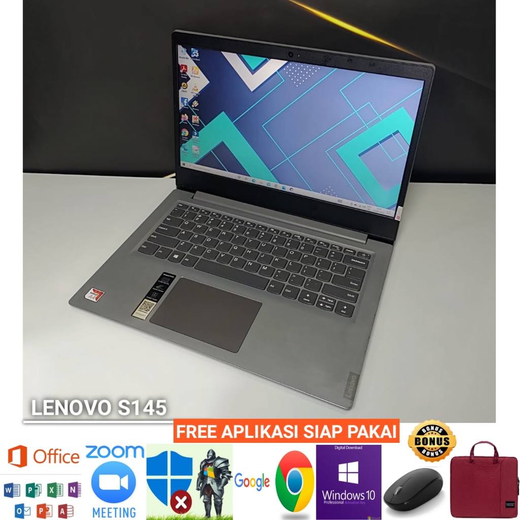 laptopLaptop lenovo ideapad S145 AMD A4 Ram 4gb SSD 128gb backlight - windows 10