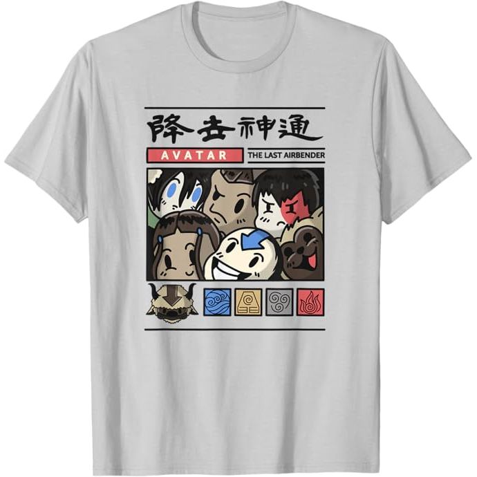 Kaos Dewasa Avatar: The Last Airbender Chibi Comic T-Shirt - Kaos Pria - Kaos Wanita - Kaos Laki Lak