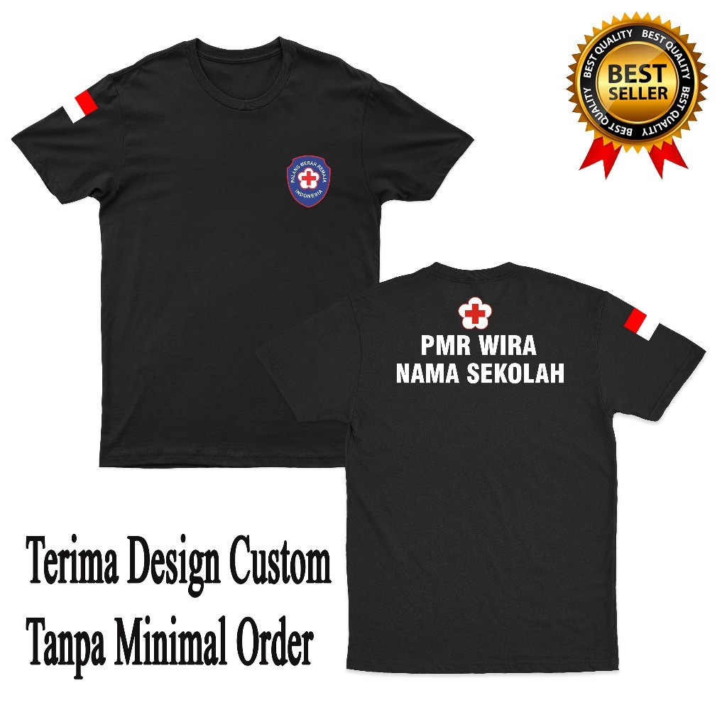 Kaos PMI/ PMR WIRA Custom Nama Sekolah Terbaru Lengan Pendek