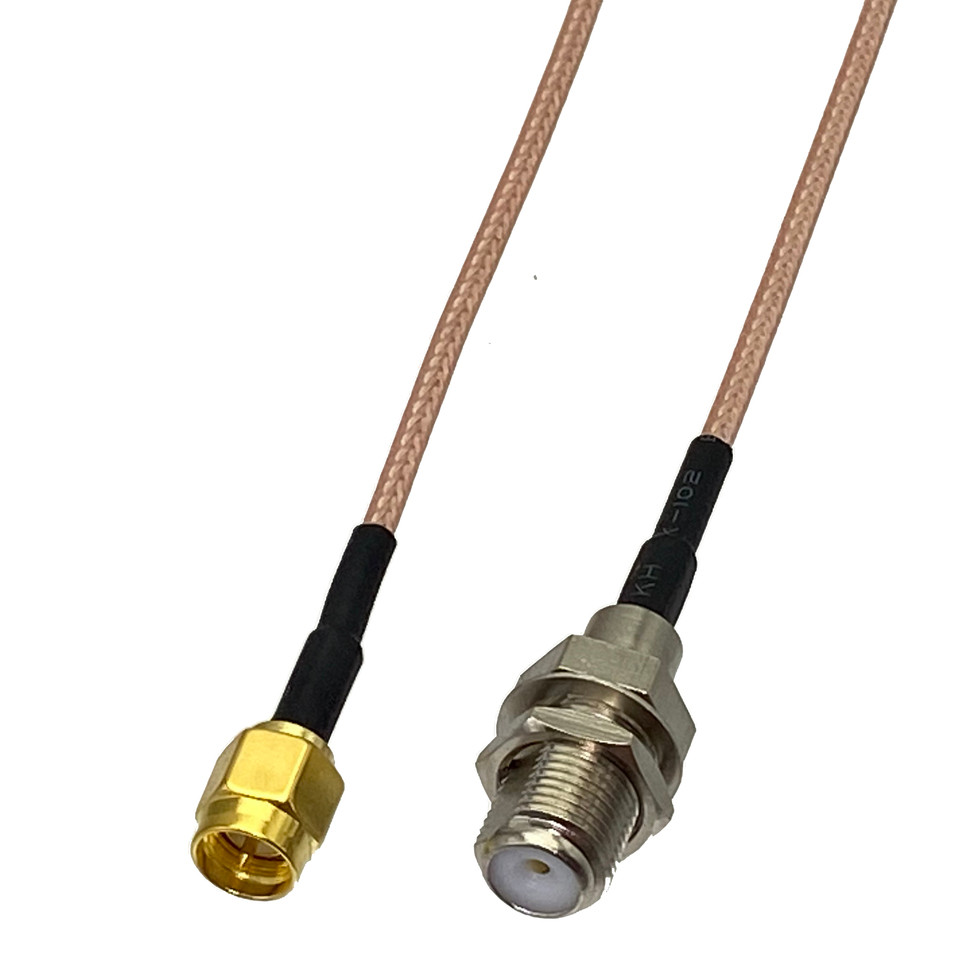 1pcs RG316 F TV Female Jack Bulkhead Nut to SMA Male Plug RF Coaxial Connector Pigtail Jumper Cable 