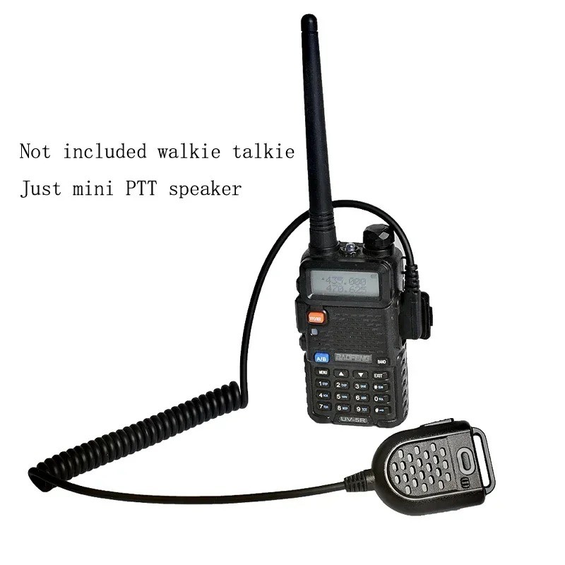 Mini HYT Walkie Talkie PTT LED Shoulder Speaker Mic Microphone for KENWOOD TK-3107 BAOFENG BF-888s U