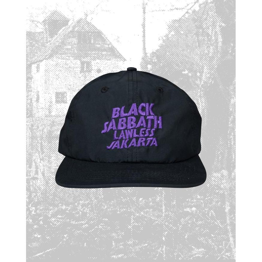 Style DeMode BLACK SABBATH X LAWLESS JAKARTA - MASTER OF REALITY LOGO TYPE 6 PANEL CAP - BLACK