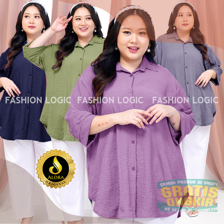 KEMEJA WANITA JUMBO LD 120 LD 130 LD140 - KEMEJA BUSUI WANITA JUMBOpakaian pria lainnya