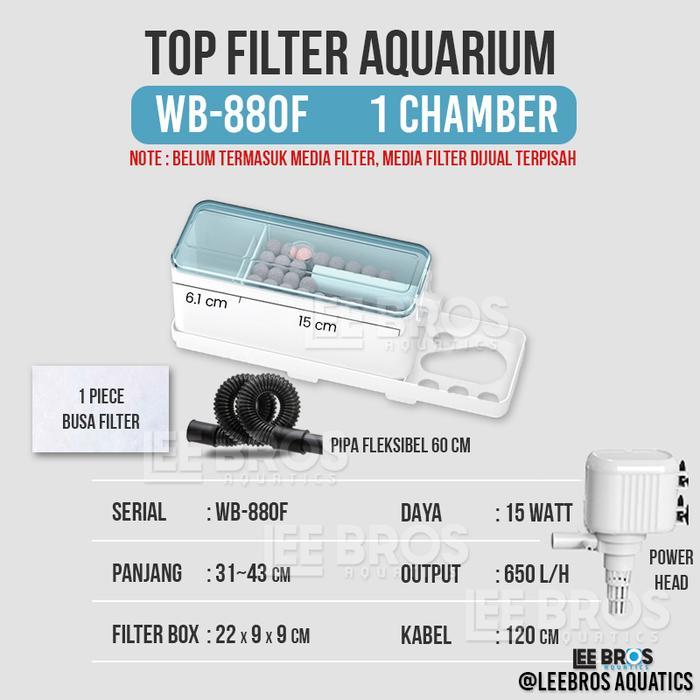 Top Filter Box Aquarium / Box Filter Aquarium / Filter Atas / Pompa Filter Aquarium / Top Filter Aqu
