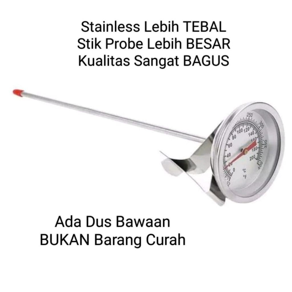 Thermometer Masak Air Kopi Termometer Minyak BBQ Daging Suhu Goreng Termometer Analog