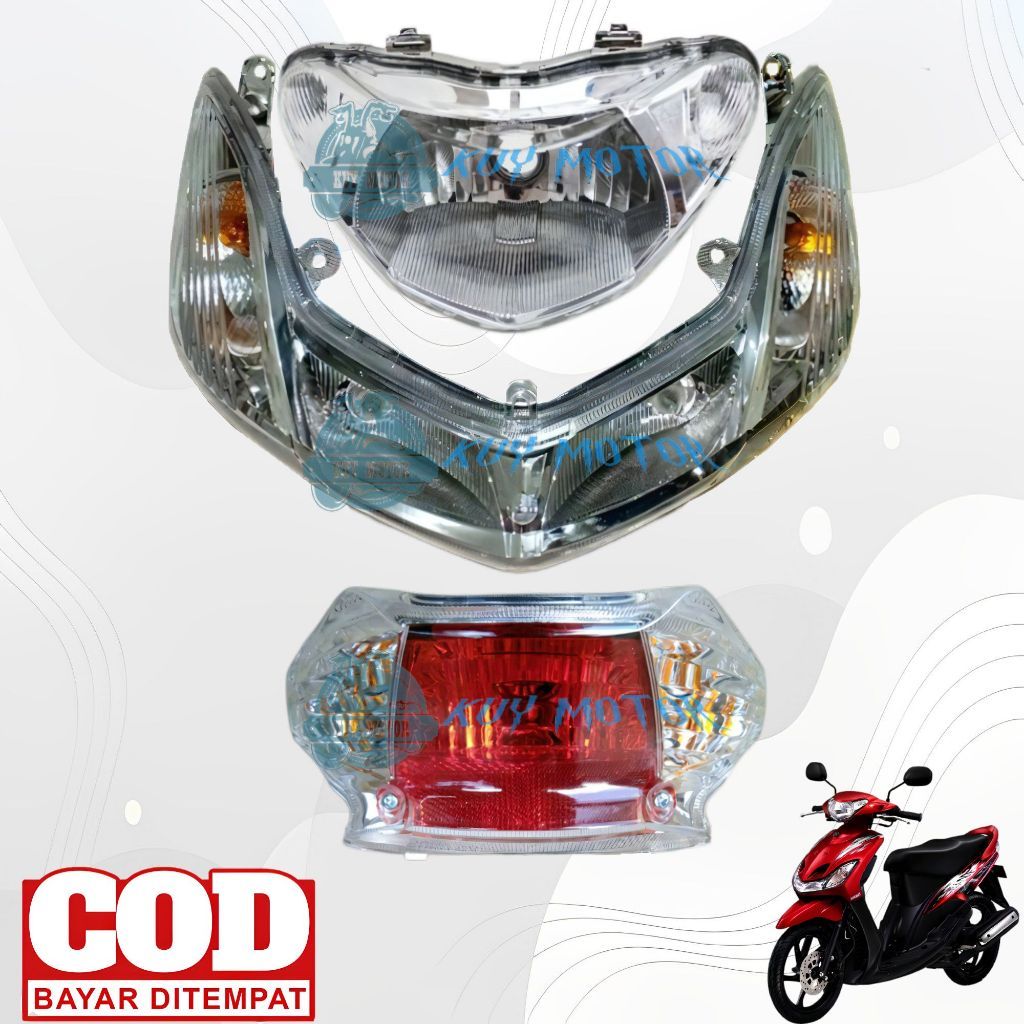 Reflektor Lampu Depan + Sein Sen + Stoplamp Motor Yamaha Mio Sporty Smile Tahun 2007 - 2012