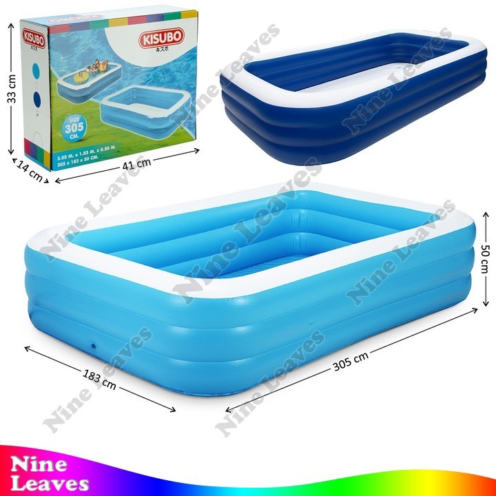 Kolam 3 Ring 305x183x50 cm Kisubo Mainan Anak Kolam Karet