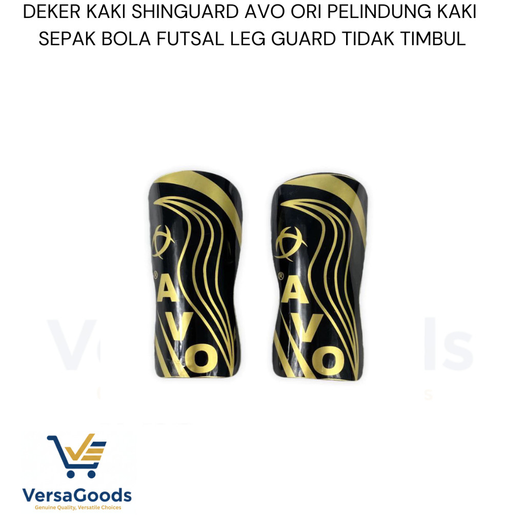 DEKER KAKI SHINGUARD AVO ORI PELINDUNG KAKI SEPAK BOLA FUTSAL LEG GUARD TIDAK TIMBUL