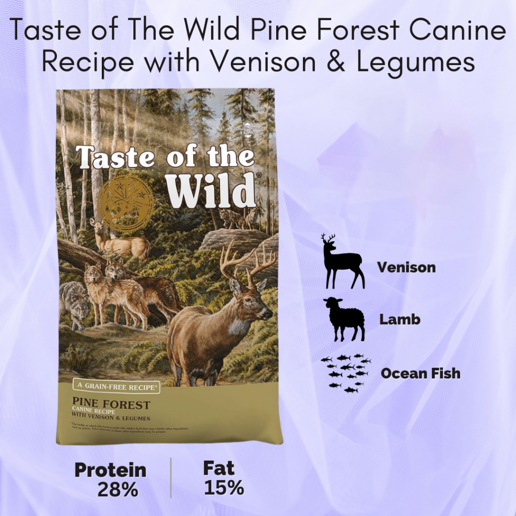 Taste of The Wild Pine Forest Canine Formula With Venison & Legumes 2 Kg - Dog Food Kering TOTW Dagi