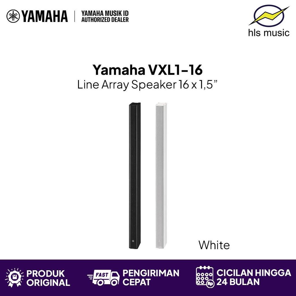 Yamaha VXL1-16 Speaker Line Array Putih Driver 16 x 1,5" Jangkauan Penuh & Desain Ramping Dengan Mag