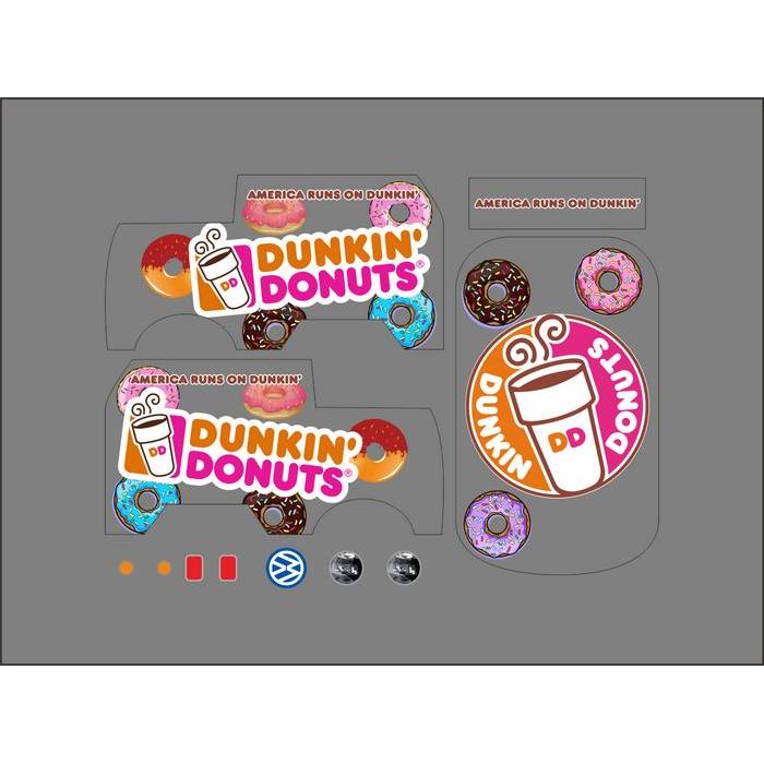 Decal White toner hotwheels kool kombi dunkin donut