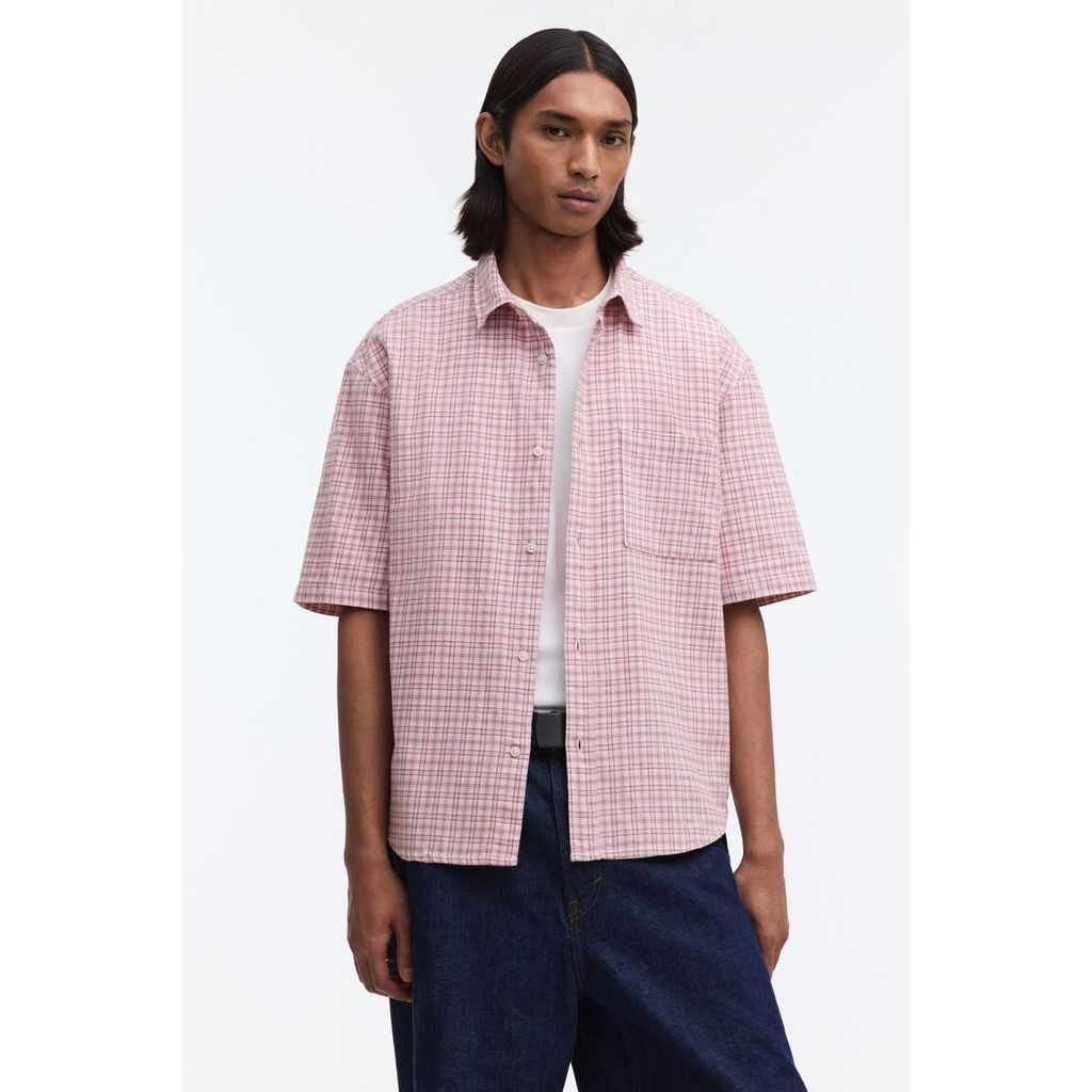 H&M Pria Kemeja Flanel Katun Dengan Potongan Longgar 1315741