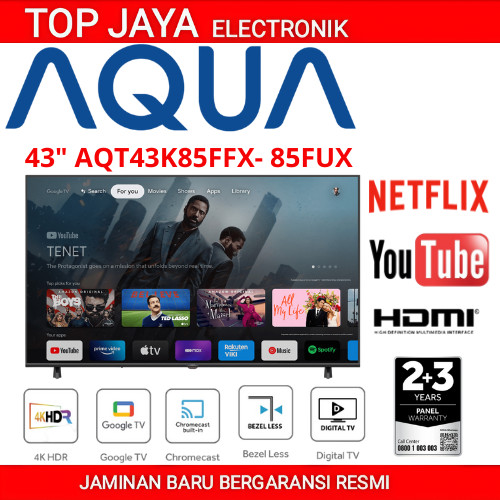 LED TV AQUA 43 INCH GOOGLE TV / LED AQUA GOOGLE TV AQT43K85FFX