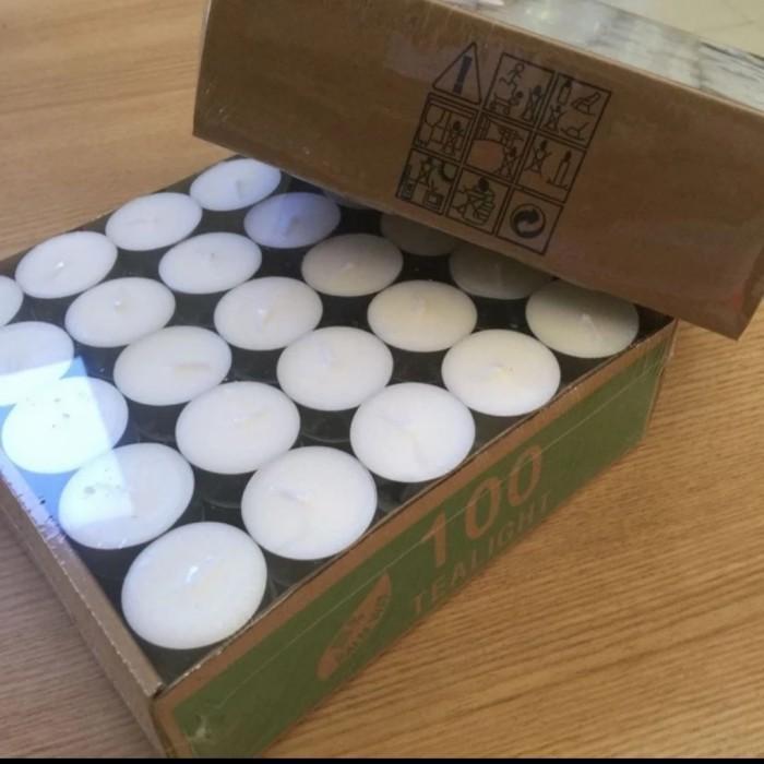 Leolle Bali Lilin Tealight Palm Wax Putih Tanpa Aroma | Lilin Refill Pembakar Dupa & Tungku Aromater