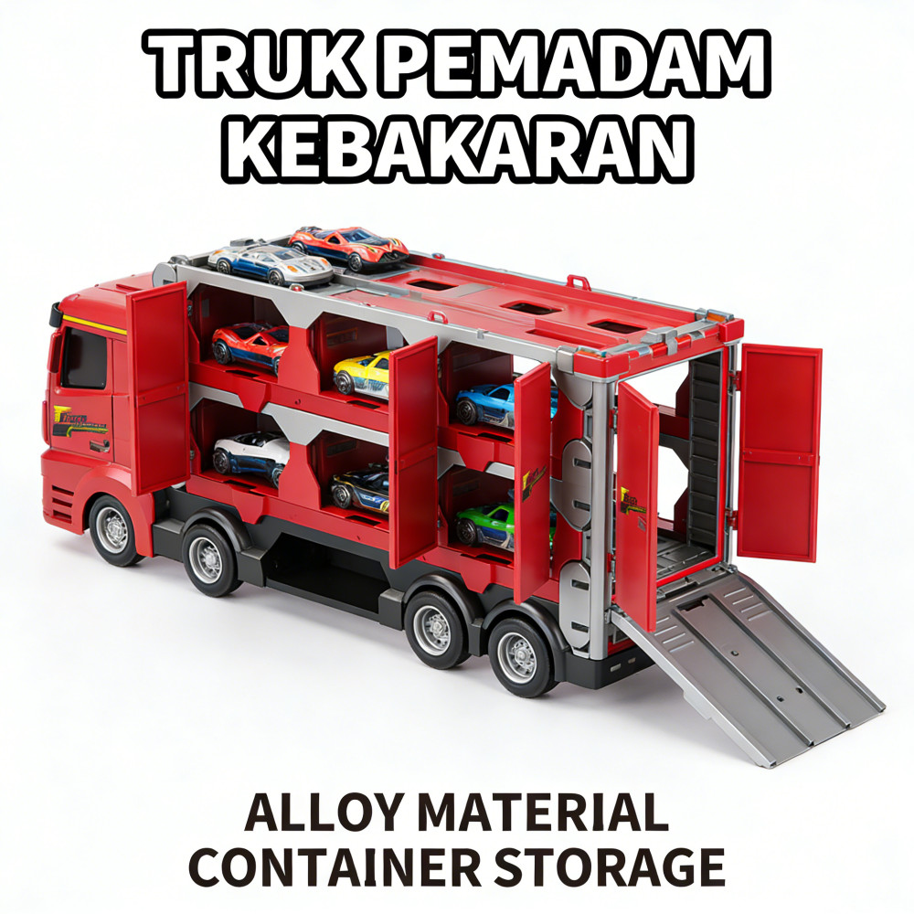 Kendaraan Pemadam Kebakaran Truk Konstruksi Katapult Penyimpanan Mobil Anak Alloy Model Truk