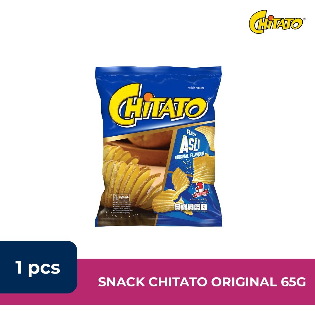 SNACK CHITATO ORIGINAL 65G PAKET SEMBAKO MURAH JAJANAN ANAK HARGA GROSIR TERLENGKAP