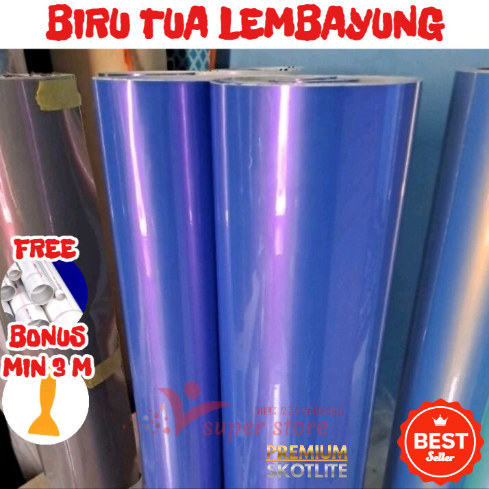 Stiker Skotlet Magic Candy Lembayung Biru Berubah Warna