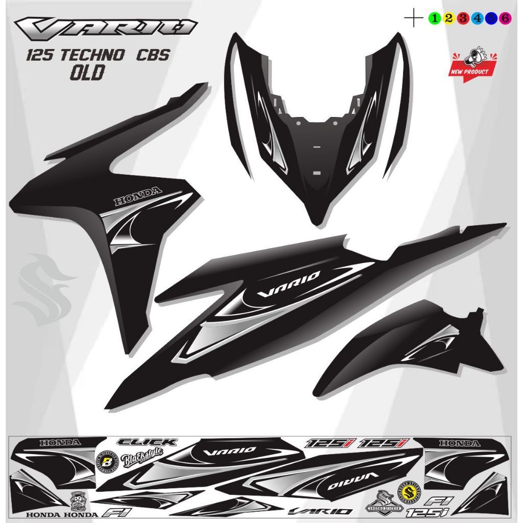 STIKER MOTOR VARIASI VARIO OLD 125 STRIPING KEREN