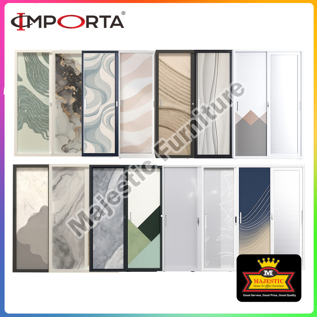 Lemari Pakaian Sliding 2P Besi 120 OKELO Importa Furniture (Jogja)