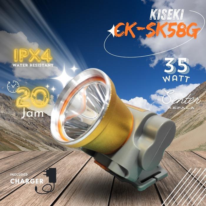 Senter Kepala Kiseki CK-SK58G Putih 35Watt Charger