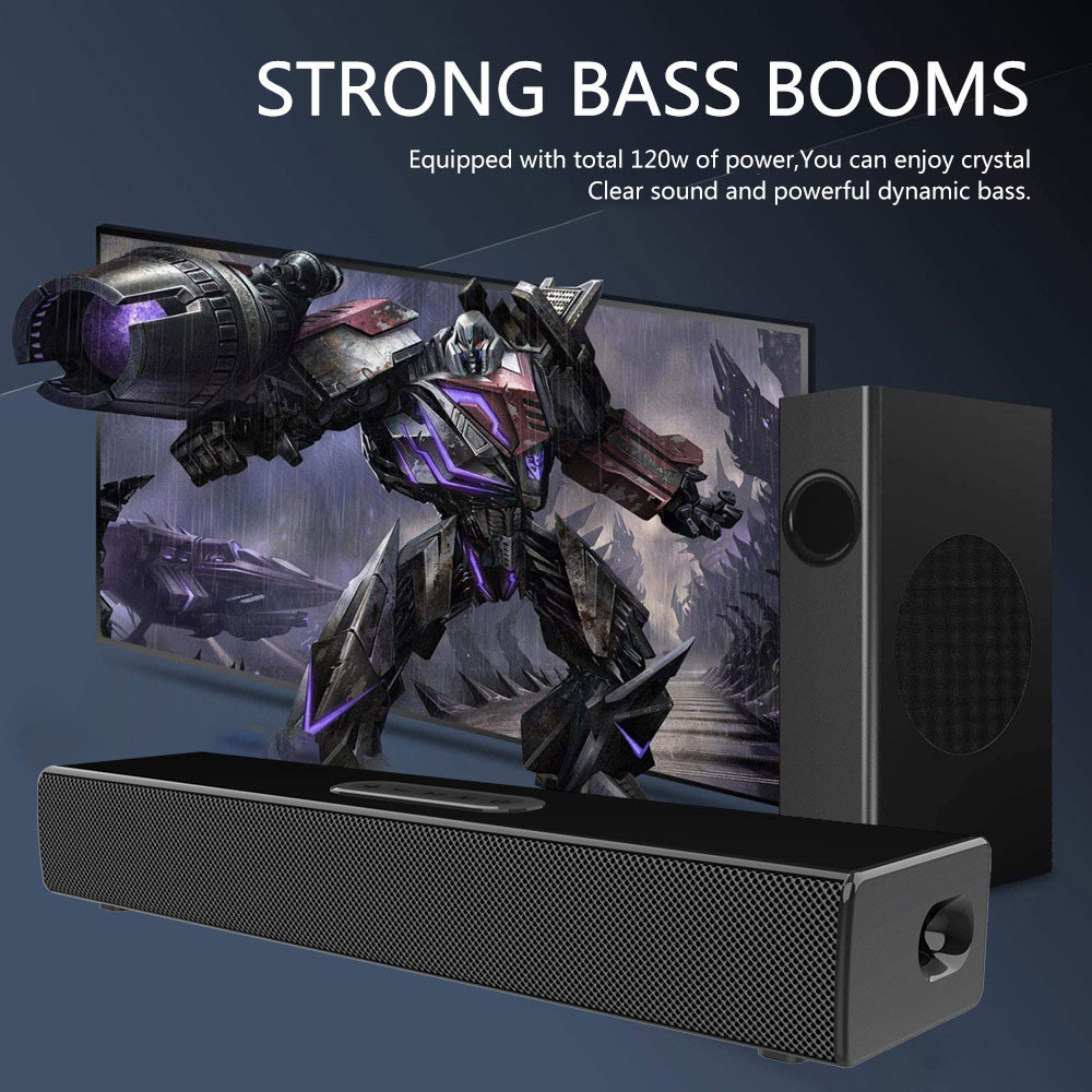 - KLW Soundbar Bluetooth Active Speaker Stereo Bass Subwoofer 80W - S22 -