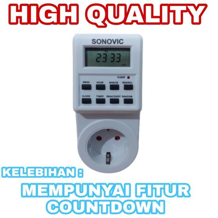 Stop Kontak Timer Listrik Digital Kitani/Stopkontak timer digital - Sonovic