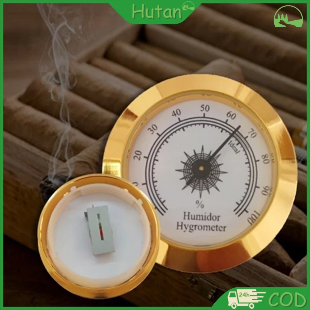 50MM Termohigrometer Humidor Thermo Hygrometer Kotak Cerutu