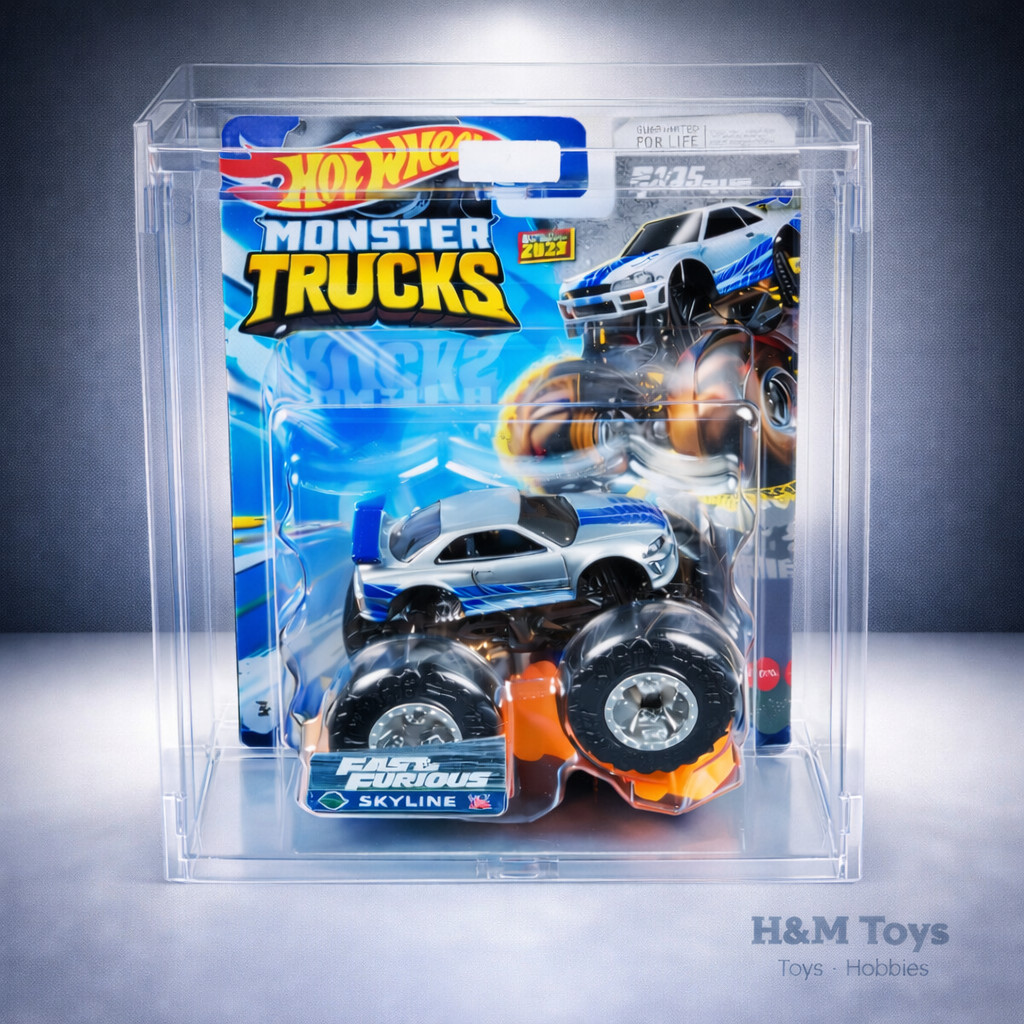 Box Akrilik Hot Wheels Monster Truck Card Protector Case Blister - Acrylic Display Tanpa Rakit