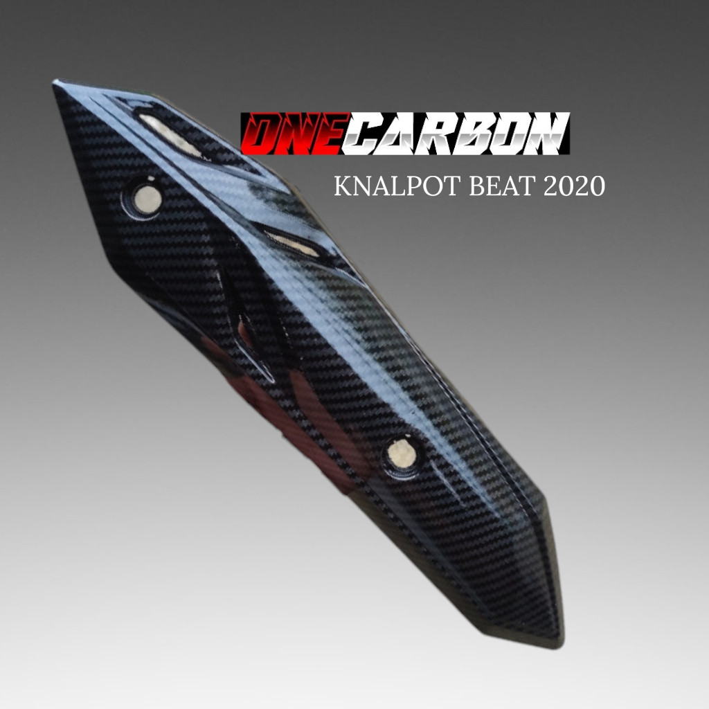 Black carbon Tutup tameng knalpot beat 2020 led ONECARBON VARIASI27