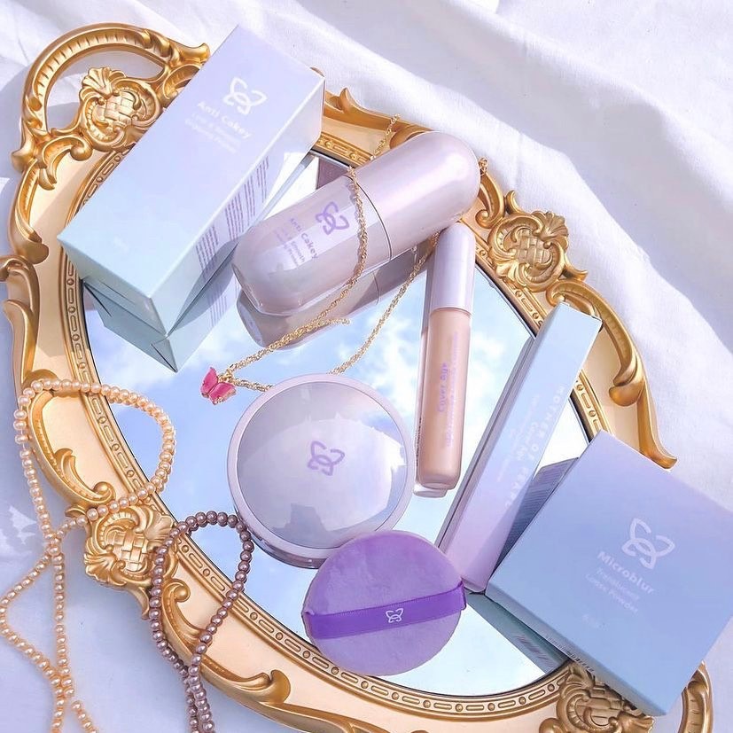 GLAM - MOP BEAUTY Mother Of Pearl High Coverage Concealer - Microblur Loose Powder - Anti Cakey Prim