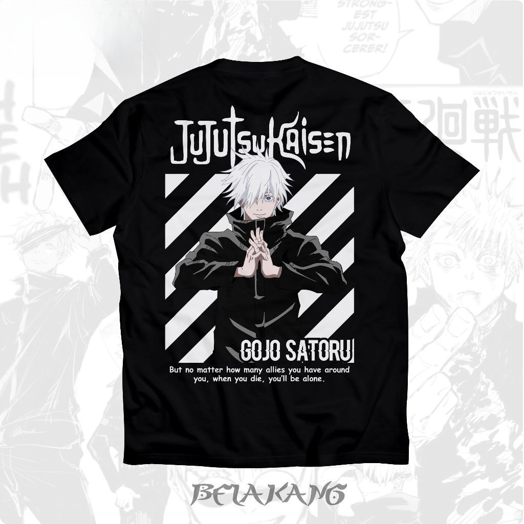 Baju Anime JUJUTSU KAISEN GOJO SATORU Kaos Anime KEREN
