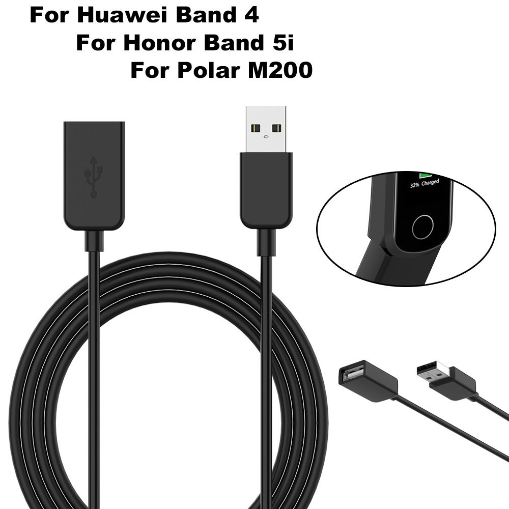 USB Charging Cable Data For Polar M200 Smart Watch 1M Fast Charger Cradle Dock Base for Huawei Band 