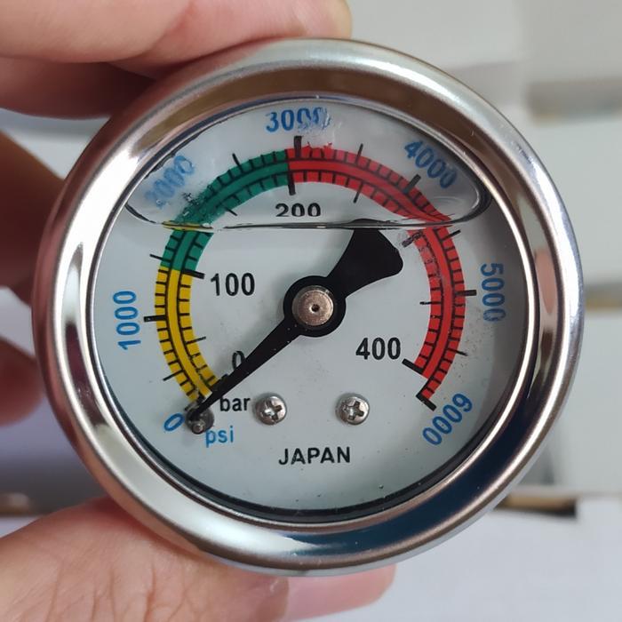 CAMPFIRE ID Manometer pompa PCP 6000 Psi, Manometer Besar